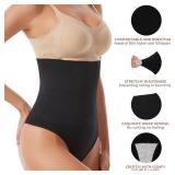 Dulchany Thong Shapewear Tummy Control Underwear for Women High Waisted Seamless Body Shaper Panties