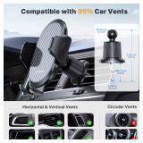 Miracase Phone Holders for Your Car with Metal Hook Clip, Air Vent Cell Phone Stand Car Mount, Universal Automobile Cradle for Garmin GPS Fit iPhone Android and All Smartphones, Dark Black