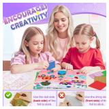 Foil Arts and Crafts for Kids Ages 4-8, No Mess Princess Fun Foil Art Craft Supplies Kits, DIY Creative Activity Coloring Books,Christmas Stocking Stuffers,Gifts for 4 5 6 7 8 9 10 Year Old Girls Boys