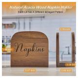 Napkin Holder for Table, ALELION Acacia Wooden Napkin Holders for Kitchen, Napkin Holder for Kitchen Dining Room Table Decor, Upright Wood Napkin Dispenser for Indoor & Outdoor Use