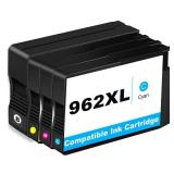 962XL Ink Cartridges Combo Pack Replacement for HP 962 XL 4 Pack Fit for 9015e 9010 9015 9025e 9020 9018e 9018 9025 9012e 9010e 9012 9020e 9019 Printers (Black Cyan Magenta Yellow HP962 HP962XL)