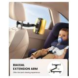 Lamicall Car Headrest Tablet Holder - [3 in 1 Extension Arm] Adjustable Tablet Car Mount for Back Seat, Road Trip Essentials for Kids, for 4.7-11\" Device Like iPad Pro, Air, Mini, Galaxy, Fire, Black