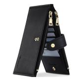 Travelambo Leather Wallets for Women Slim RFID Blocking Bifold Credit Card Holder Wallet