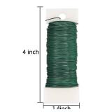 Livder 3 Pack 114 Yards 22 Gauge Green Flexible Paddle Wire for Crafts, Christmas Wreaths Tree, Garland and Floral Flower Arrangements