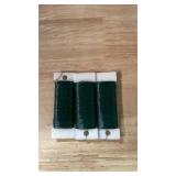 Livder 3 Pack 114 Yards 22 Gauge Green Flexible Paddle Wire for Crafts, Christmas Wreaths Tree, Garland and Floral Flower Arrangements