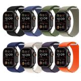 Alpine Loop Nylon Band Compatible with Apple-Watch-Ultra-Band 49mm 46mm 45mm 44mm, Sport Women Men Bands with Titanium G-Hook Braided Stap for iWatch Series Ultra 2/Ultra/SE/10/9/8/7/6/5/4/3/2/1