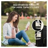 LOVEVOOK Laptop Backpack for Women with Pouch Pocket for Large Capacity Cup,17 Inch Laptop Computer Bag Travel Backpack Purse,Waterproof Work Business Backpack College Teacher Bags,Black