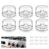 6 Pack Stove Knob Safety Covers, Universal Size, Gas Stove knob Covers with Extra Adhesive Included, Waterproof, Oil-Resistant, and Heat-Resistant, Gas Stove Knob Covers for Child Safety and Pet