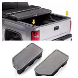 Moonlinks Bed Rail Stake Pocket Covers Compatible with 2014-2018 GMC Sierra 1500 and Chevrolet Silverado Stake Pocket Hole Plug Covers 1500/2500/2500HD/3500HD(Set of 2)