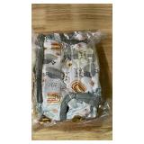 Langsprit Washable Female Dog Diapers (3 Pack) -Doggie Reusable Diapers for Doggy Puppy Female in Period - Highly Absorbent Dog Heat Panties with Adjustable Snaps (Rabbit, Owl, Lion, Large)