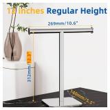 RUACQ T-Shape Hand Towel Holder Stand, Weighted Base Towel Rack, Countertop Towel Holder for Bathroom, 304 Stainless Steel, Heavy Duty (Chrome)