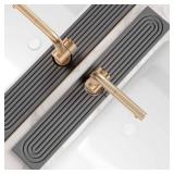 eormoe Kitchen Sink Splash Guard â Stone Diatomite Faucet Drying Matt, Modern Kitchen Sink Accessories for Countertop (Dark Grey, 23.6\"x3.9\")