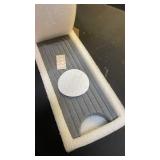 eormoe Kitchen Sink Splash Guard â Stone Diatomite Faucet Drying Matt, Modern Kitchen Sink Accessories for Countertop (Dark Grey, 23.6\"x3.9\")