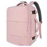 Taygeer Travel Backpack for Women, Carry On Backpack with USB Charging Port & Shoe Pouch, TSA 15.6inch Laptop Mochila Flight Approved, Nurse Bag Casual Daypack for Weekender Business Hiking, Pink