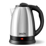 DEZIN Electric Kettle Upgraded, BPA Free 2L Stainless Steel Tea Kettle, Fast Boil Water Warmer with Auto Shut Off and Boil Dry Protection Tech for Coffee, Tea, Beverages