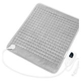 Deepsoon Heating Pad,Electric Heating Pads for Back,Neck,Abdomen,Moist Heating Pad for Shoulder,Knee,Arms,Legs,Dry/Moist Heat & Auto Shut Off,Christmas Gifts for Men and Women,Light Gray,24x20 Inch