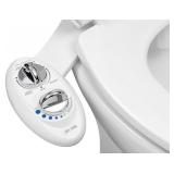 LUXE Bidet NEO 185 - Dual Nozzle, Self-Cleaning, Non-Electric Bidet Attachment for Toilet Seat, Adjustable Water Pressure, Rear & Feminine Wash (White)