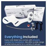 LUXE Bidet NEO 185 - Dual Nozzle, Self-Cleaning, Non-Electric Bidet Attachment for Toilet Seat, Adjustable Water Pressure, Rear & Feminine Wash (White)
