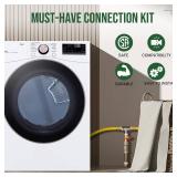 48\" Flex Gas Line, Gas Dryer Connector Kit, Stove/Water Heater/Dryer Gas Line with Connectors 1/2\" MIP 1/2\"FIP 3/4\"MIP, 5/8 in.OD(1/2 in. IDï¼Coated Corrugated Stainless Steel Tubing