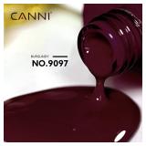 CANNI Dark Red Gel Nail Polish, 1Pcs Burgundy Red Gel Polish Deep Red Color Nail Polish Gel High Gloss Soak Off U V Gel Nail French Nail Manicure Salon DIY