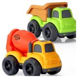 UOYLEYVN Toddler Toys for 2 Year Old Boy, Dump Truck Toys and Mixer Cement, BPA Free, Phthalates Free, PVC, Outdoor Toys for Toddlers 2-3, Ideal Toy Cars for 2 3 4 Year Old Boy Christmas Birthday Gift