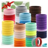 100PCS Elastic Hair Ties, Seamless Hair Band, Ponytail Holder No Crease Damage, Cotton Bands, Hair Scrunchies for Thick Thin Hair, Hair Accessories for Women Valentine