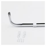 Yafa Home Fashion Heavy Duty Single Standard Adjustable Curtain Rod Hardware Included(White, 66\"-128\")