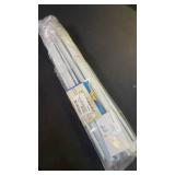 Yafa Home Fashion Heavy Duty Single Standard Adjustable Curtain Rod Hardware Included(White, 66\"-128\")