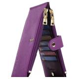 Travelambo RFID Wallet Women Large Size Bifold Multi Card Wallet Case with Zipper Pocke Credit Card Holder for Women
