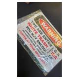 Warning White Trash Area 8 x 12 Metal Novelty Sign Aluminum s620