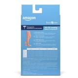 Amazon Basic Care Medical Compression Stockings, 20-30 mmHg Support, Women & Men Thigh Length Hose, Open Toe, Beige, Medium (Previously NuVein)