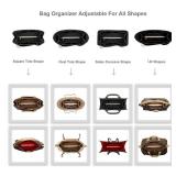 ZTUJO Purse Organizer Insert For Handbags, Silky Bag Organizer With 2 Zippers For Speedy Neverful Tote and More (Black, Small)