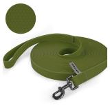 Wolfone 9m Dark Green Heavy Duty Robust Training Dog Leash with Anti-Slip Handleï¼Waterproof Long Dog Leash for Outdoor Activities