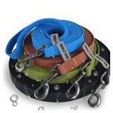 Wolfone 9m Dark Green Heavy Duty Robust Training Dog Leash with Anti-Slip Handleï¼Waterproof Long Dog Leash for Outdoor Activities