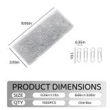Small Paper Clips, 1.1 Inch Paper Clip, 1000 pcs Paperclips (Small, Silver)
