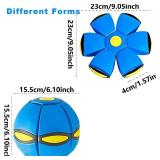 BADWALT FlidRunest 2PCS Pet Toy Flying Saucer Ball, Flying Saucer Balls Dog Toy, Doggy Disc Balls with 3 Light for Interactive Dog,Cats, Children