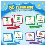 Torlam Elkonin Boxes Phonemic Awareness Phonics Games, Reading Spelling Sound Manipulatives Sight Word Flash Cards, Speech Therapy Toy Kindergarten Elementary Classroom Must Haves Homeschool Supplies