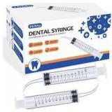 Wisdom Teeth Syringes, 50 Pack Irrigation Dental Syringes with Measure Scale & Curved Tip for Dental Care Liquid Oral Tonsil Stone