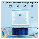 Creality 3D Printer Filament Storage Bags 35 x 35CM, 12 Transparent Sealed Bags Dust Proof Humidity Resistant Keeping Filament Dry, Reusable Vacuum Storage Bags Filament Vacuum Bags