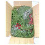 MIZII Christmas Garlands 6FT Artificial Pine Garland with Pinecone Berries Greenery Garland Christmas Decorations for Xmas Fireplace Mantle Home Decor Indoor Outdoor (Garland-6FT)