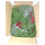 MIZII Christmas Garlands 6FT Artificial Pine Garland with Pinecone Berries Greenery Garland Christmas Decorations for Xmas Fireplace Mantle Home Decor Indoor Outdoor (Garland-6FT)