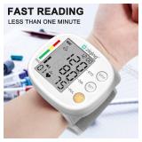 KIKEANG Wrist Blood Pressure Monitor, Rechargeable Bp Cuff Wrist & Accurate 2x99 Data Large LCD Screen Display for Home/Trave/Office Use