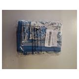 Giwawa 4PCs Chinoiserie Placemats Blue White Floral Birds Decorative Linen Table Mat 12"x18" Oriental Style Classic Flowers Heat Resistant Washable Place Mats for Kitchen Dining Party