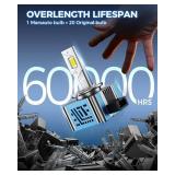 Marsauto D1S D1R HID Bulbs, 800% Brightness, 30,000LM 6500K White for 66144 66140 85140 85415 (85415C1) Bulb, Plug and Play, Pack of 2