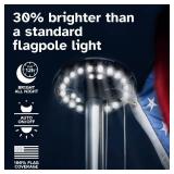 Deluxe Flag Pole Light Solar Powered - 1300 Lumen for Flagpole - Light Up American Flag Outdoor from Dusk to Dawn for 12+ Hours - 100% Coverage Silver Flag Light