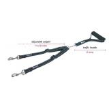 Leash Boss Duo - Adjustable Double Dog Leash for Large Dogs - Reflective No Tangle Leash for Walking Two Dogs at Once (Reflective Coupler with Handle)