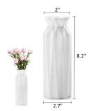 ZOOFOX 10 Pack Composite Plastic Flower Vase, 8\" Plastic Vases for Centerpieces, White Unbreakable Vases for Wedding Dinner Table Party Living Room Office Bedroom Decor, Origami Design