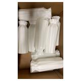 ZOOFOX 10 Pack Composite Plastic Flower Vase, 8\" Plastic Vases for Centerpieces, White Unbreakable Vases for Wedding Dinner Table Party Living Room Office Bedroom Decor, Origami Design