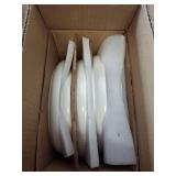 AmorArc Ceramic Dinnerware Sets, Wavy Rim Stoneware Plates and Bowls Sets, Highly Chip and Crack Resistant | Dishwasher & Microwave & Oven Safe Dishes set, Service for 4 (12pc)