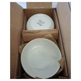 AmorArc Ceramic Dinnerware Sets, Wavy Rim Stoneware Plates and Bowls Sets, Highly Chip and Crack Resistant | Dishwasher & Microwave & Oven Safe Dishes set, Service for 4 (12pc)